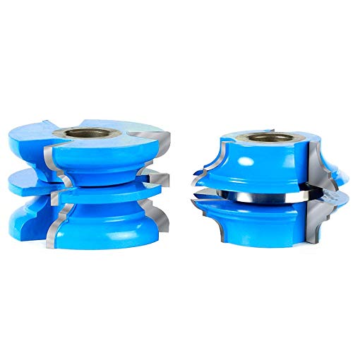 Amana Tool - SC590 2Piece Carbide Tipped 3-Wing Stile & Rail Bead & Cove Exterior Door 2-