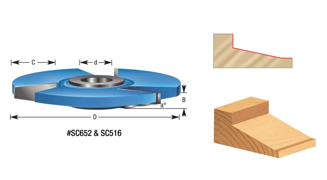 Amana Tool - SC401 Carbide Tipped Traditional Raised Panel 15 Deg x 4-5/8 Dia x 5/8 x 1/2