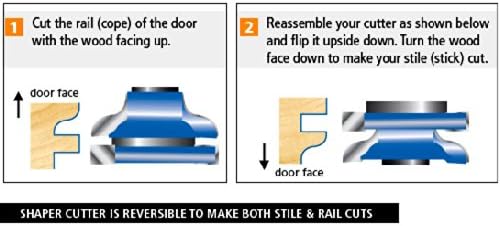 Amana Tool - SC589 Carbide Tipped 3-Wing Ogee Reversible Stile & Rail 2-13/32 x 1 2 &3