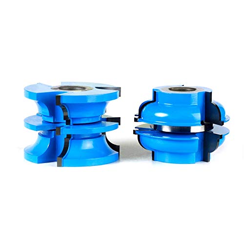 Amana Tool - SC592 2-Piece Carbide Tipped 3-Wing Stile & Rail Bead Exterior Door 2-7/8 Dia