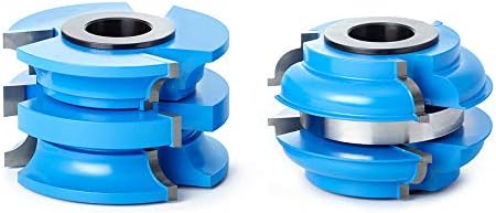 Amana Tool - SC593 2-Piece Carbide Tipped 3-Wing Stile & Rail Bead Exterior Door 3-11/32 D