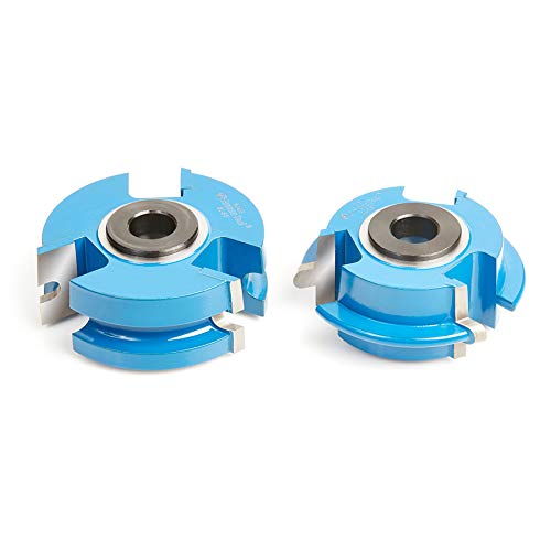 Amana Tool - SC450 2-Piece Carbide Tipped 3-Wing Stile & Rail Flooring with Nail Slot 3-1/