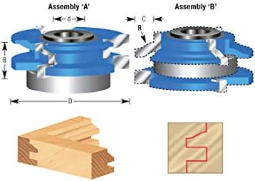 Amana Tool - SC579 Carbide Tipped 3-Wing Roman Ogee Reversible Stile & Rail 2-29/32 x 1 x
