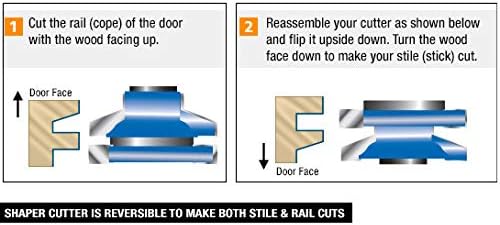 Amana Tool - SC597 Carbide Tipped 3-Wing Beveled Reversible Stile & Rail 2-7/8 Dia x 1