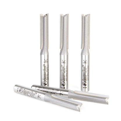 Amana Tool - 45210-5 - 5 PC 2FL 1/4 DIA x 1/4 SHANK