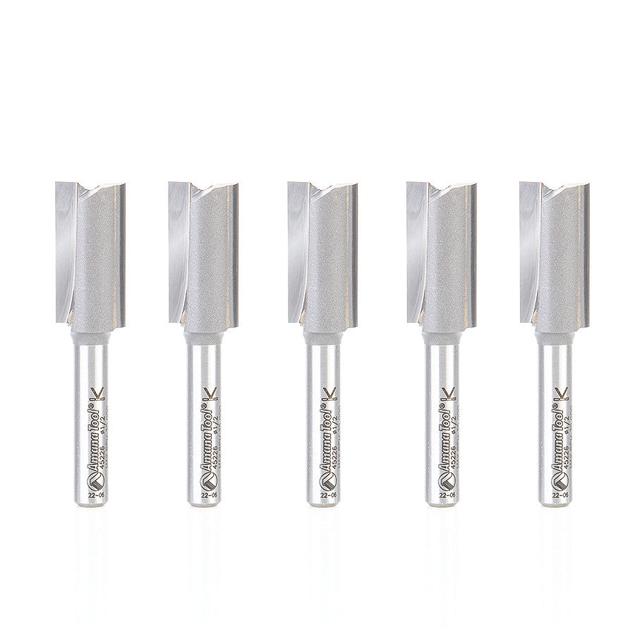 Amana Tool - 45226-5 - 5 PC 2FL 1/2 DIA x 1/4 SHANK