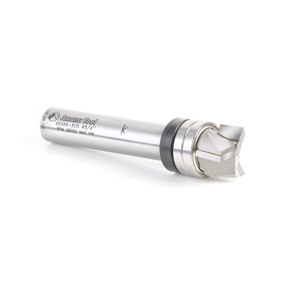 Amana Tool - 45366-3US - PLUNGE 3/4 DIA UPPER BB 1/2SHK