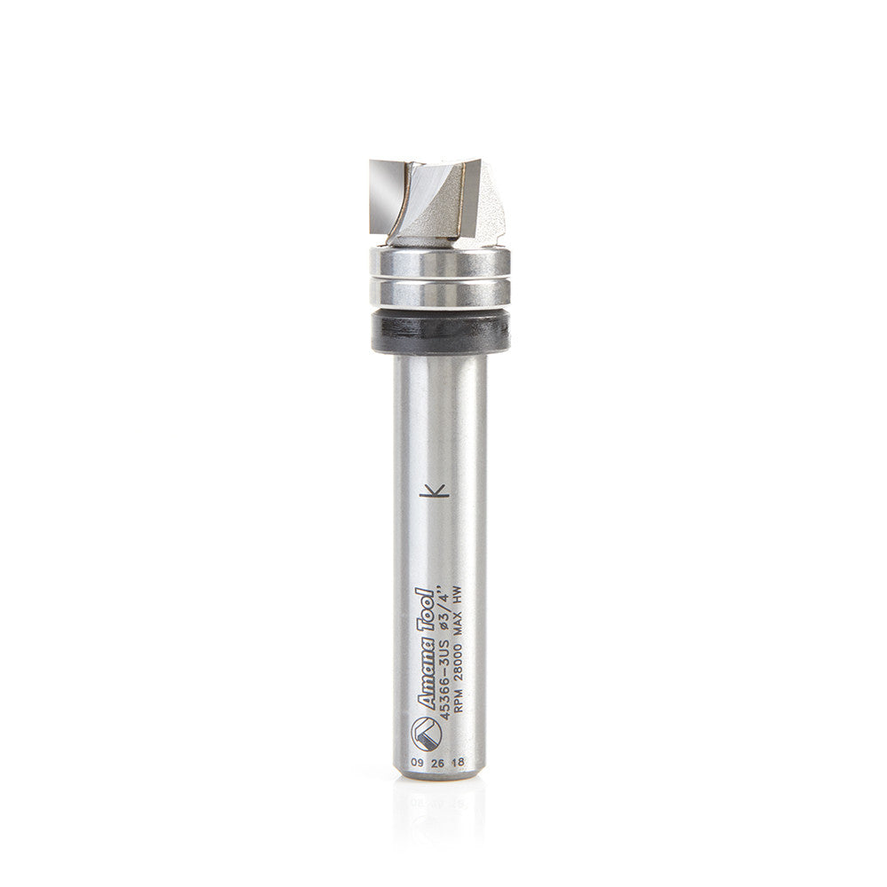 Amana Tool - 45366-3US - PLUNGE 3/4 DIA UPPER BB 1/2SHK