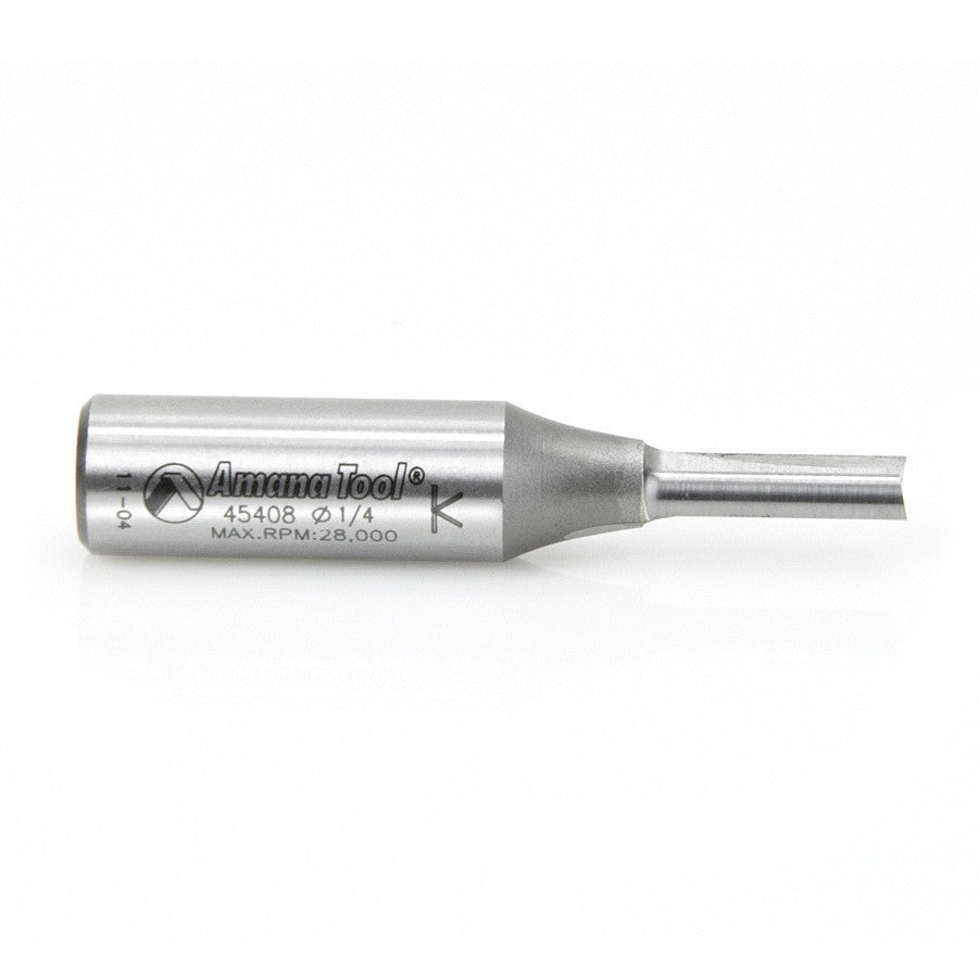 Amana Tool - 45408 - 2 FLUTE 1/4 DIAMETER 1/2 SHANK