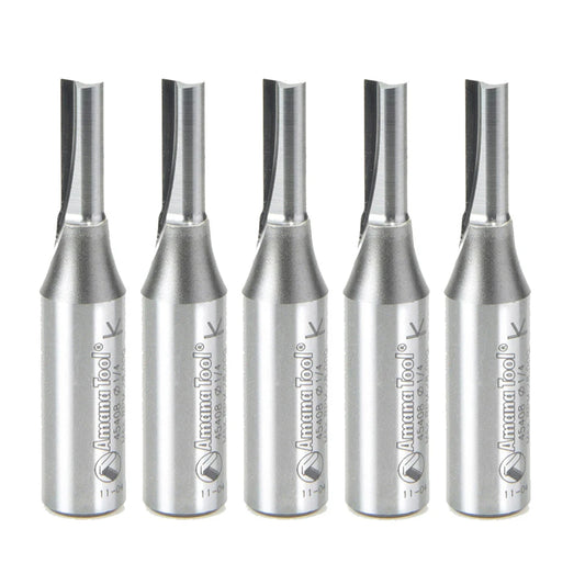 Amana Tool - 45408-5 - 5 PC 2 FL 1/4"DIAx1/2 SHK