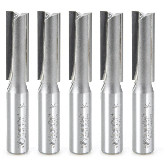 Amana Tool - 45422-5 - 5 PC 2 FL 1/2"DIAx1/2 SHK