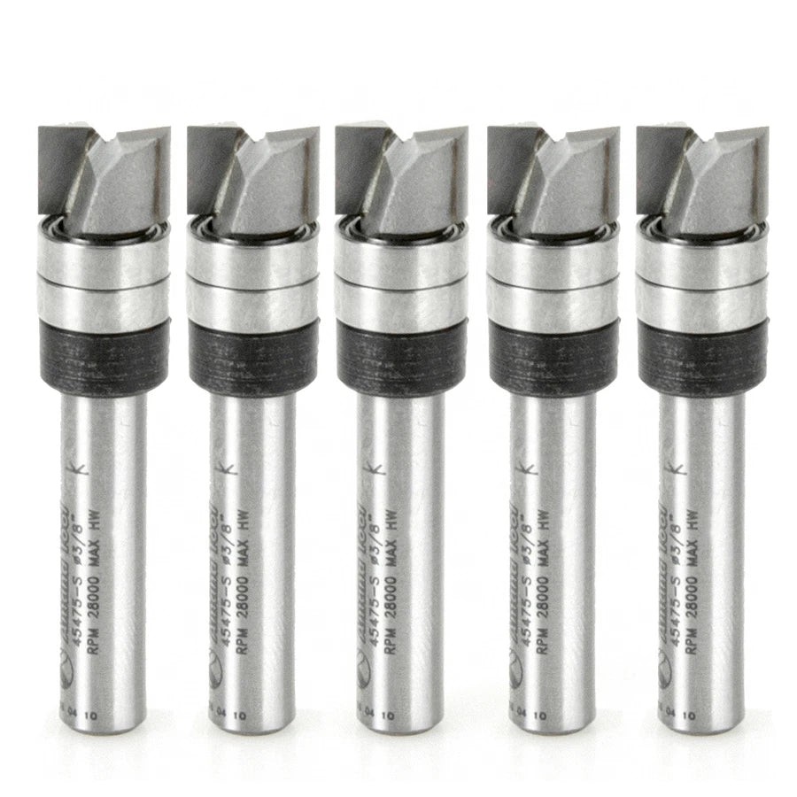 Amana Tool - 45475-S-5 - 5PC PLUNGE 3/8" DIA.1/4" SHANK