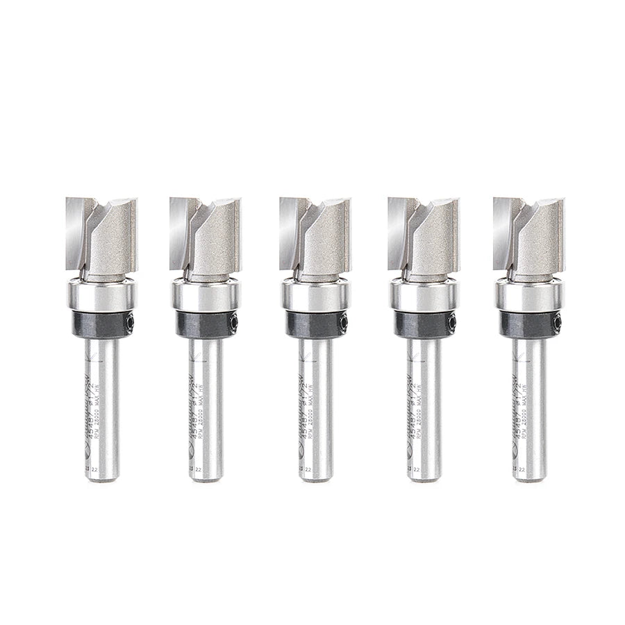 Amana Tool - 45487-5 - 5 PC PLUNGE 1/2 DIA X1/4 SHANK
