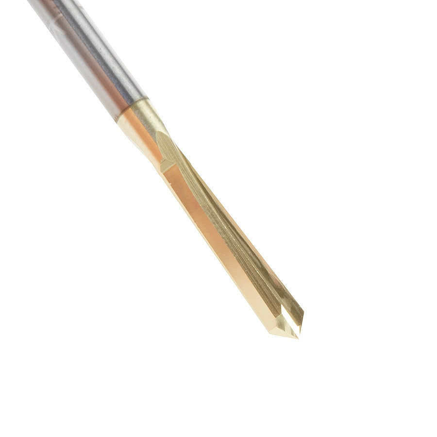 Amana Tool - 45608 - 1/8"Dx1/8" ZrN 90D 2FL VGROOVE