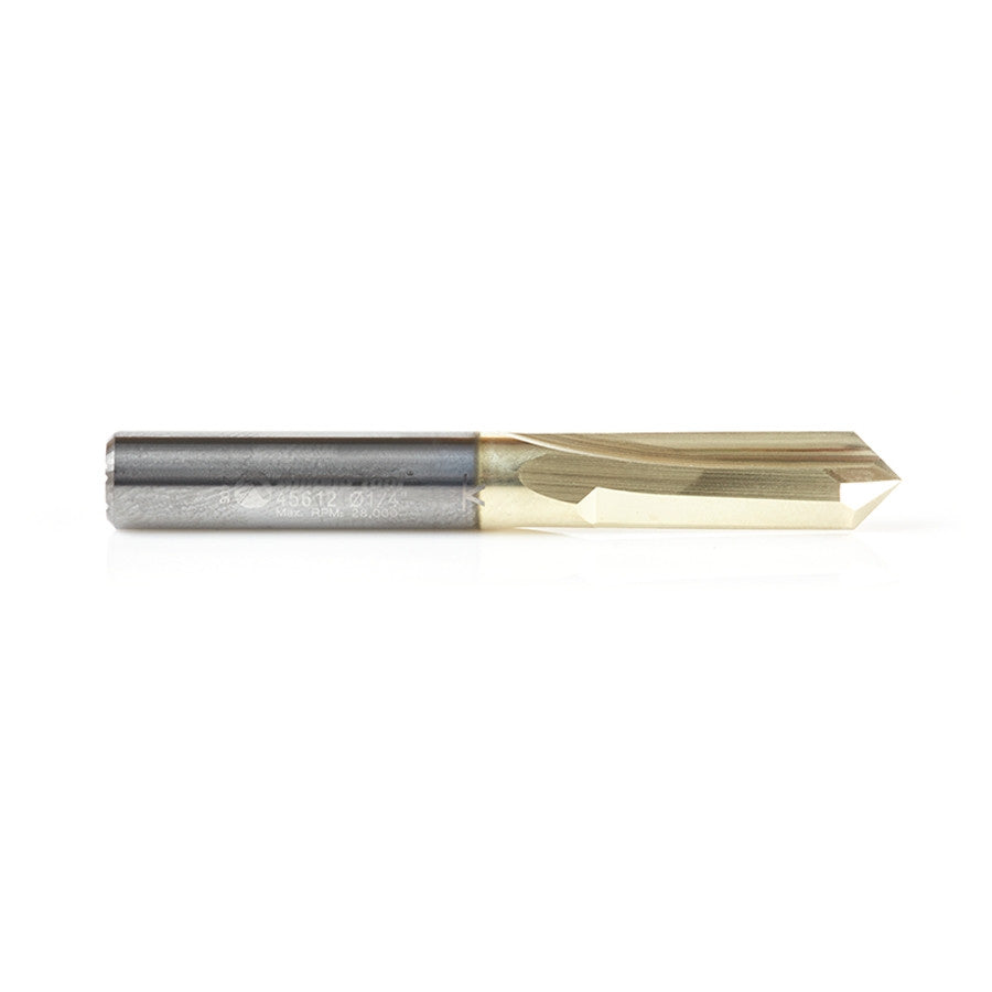 Amana Tool - 45612 - 1/4" D ZrN 90D 2FL V GROOVE