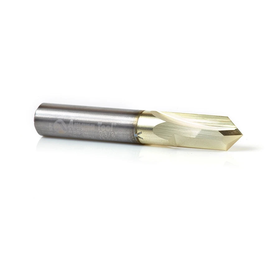Amana Tool - 45614 - 3/8" D ZrN 90D 2FL V GROOVE