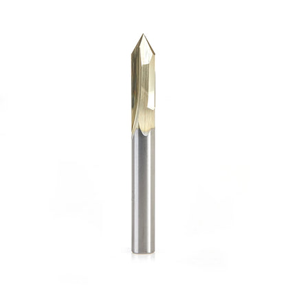 Amana Tool - 45615 - 1/4" D ZrN 60D 2FL V GROOVE