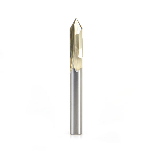 Amana Tool - 45615 - 1/4" D ZrN 60D 2FL V GROOVE