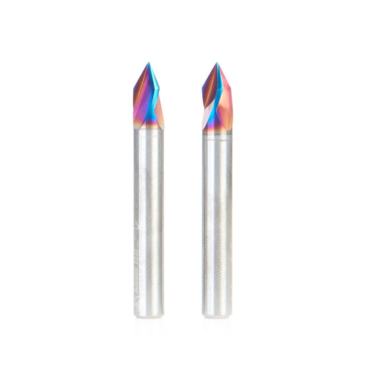 Amana Tool - 45624-K-2 - 2PC 60D V GROOVE 3FL 1/4"Dx1/4