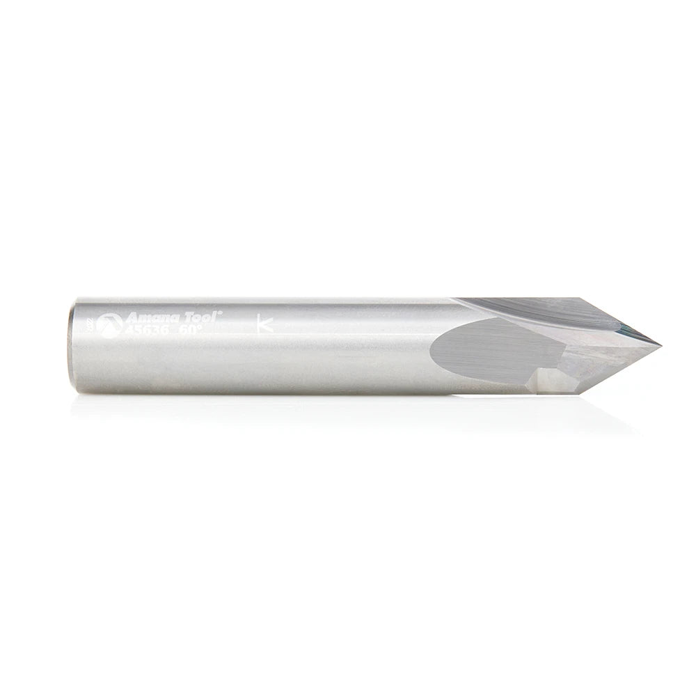 Amana Tool - 45636 - 60D V GROOVE 2FL 1/2"Dx1/2"SHK