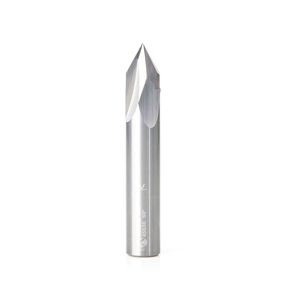 Amana Tool - 45636 - 60D V GROOVE 2FL 1/2"Dx1/2"SHK