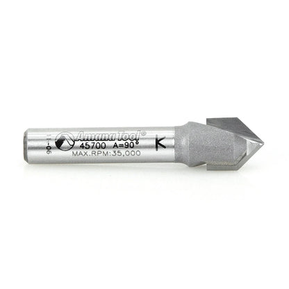 Amana Tool - 45700 - 90D V GROOVE 3/8 DIA 1/4 SHANK