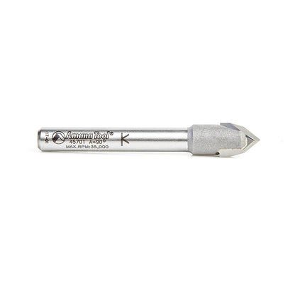 Amana Tool - 45701 - 90D V GROOVE 3/8 DIA. 1/4SHANK
