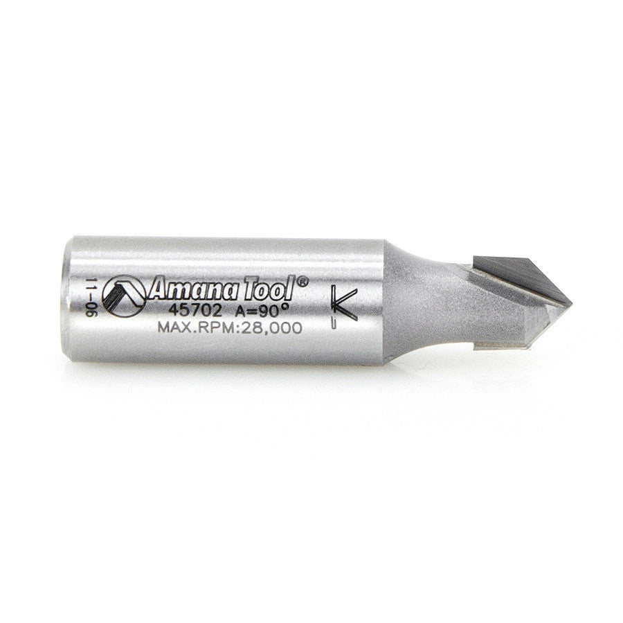 Amana Tool - 45702 - 90DV GROOVE 3/8 DIA 1/2 SHANK.