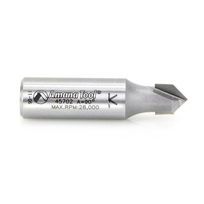 Amana Tool - 45702 - 90DV GROOVE 3/8 DIA 1/2 SHANK.