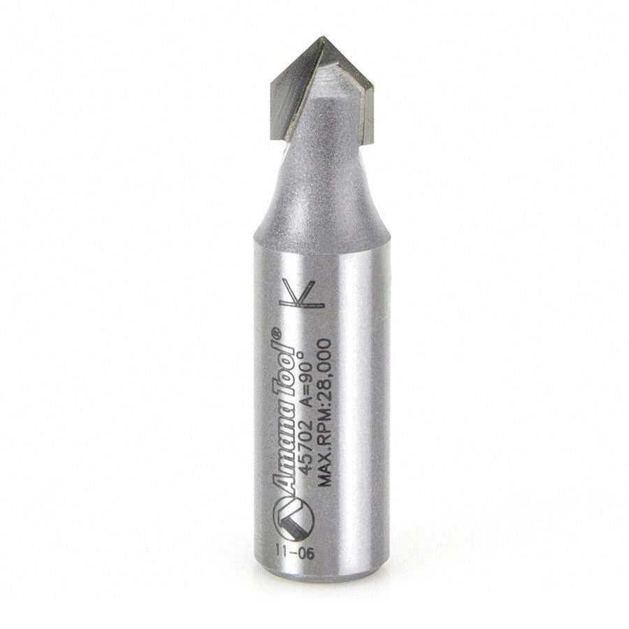 Amana Tool - 45702 - 90DV GROOVE 3/8 DIA 1/2 SHANK.