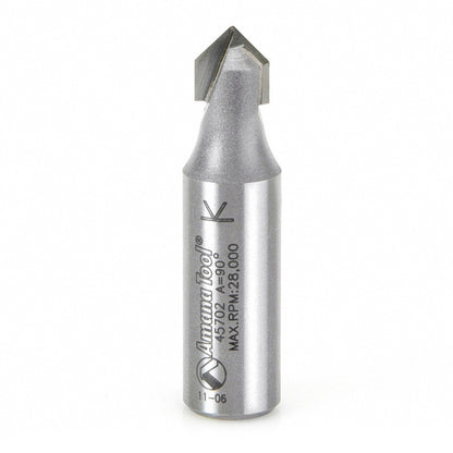 Amana Tool - 45702 - 90DV GROOVE 3/8 DIA 1/2 SHANK.
