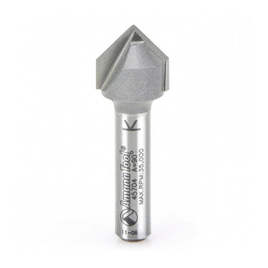 Amana Tool - 45704 - 90D V GROOVE 1/2 DIA 1/4 SHANK