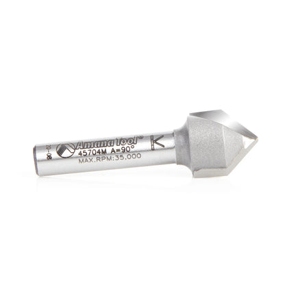 Amana Tool - 45704M - 90D VGROOVE 12mm DIA 6MM SHANK