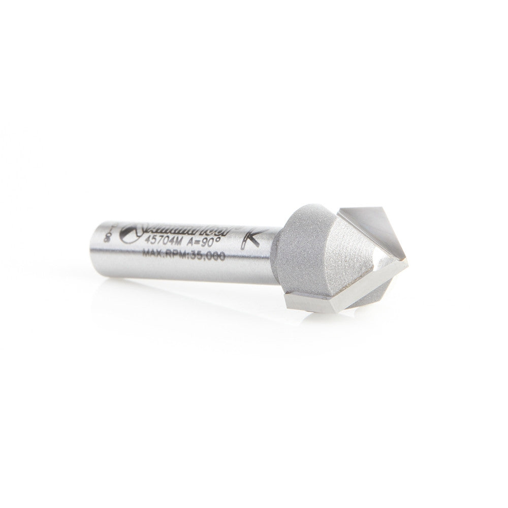 Amana Tool - 45704M - 90D VGROOVE 12mm DIA 6MM SHANK