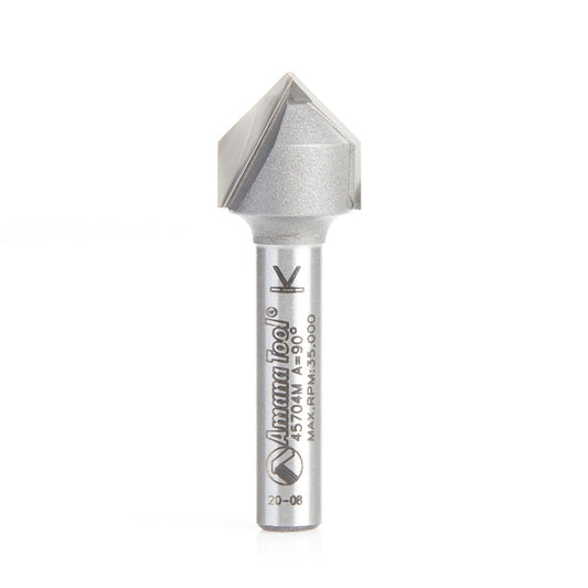Amana Tool - 45704M - 90D VGROOVE 12mm DIA 6MM SHANK
