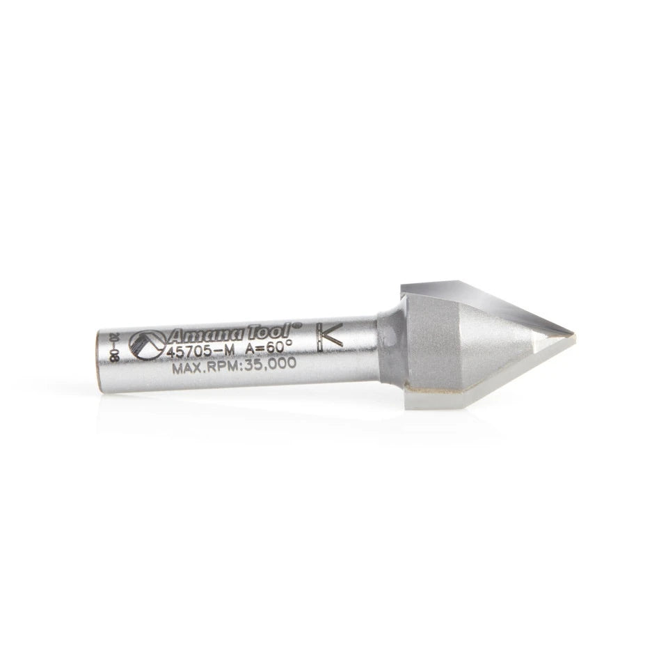 Amana Tool - 45705-M - 60D V GROOVE 12mmDIA 6mm SHANK