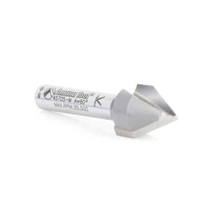 Amana Tool - 45705-M - 60D V GROOVE 12mmDIA 6mm SHANK