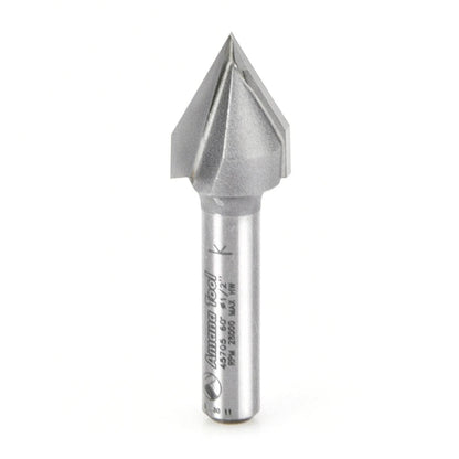 Amana Tool - 45705 - 60D V GROOVE 1/2 DIA 1/4 SHANK