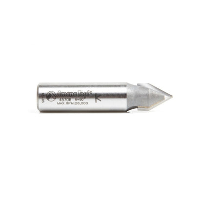 Amana Tool - 45706 - 60D V GROOVE 1/2 DIA 1/2 SHANK