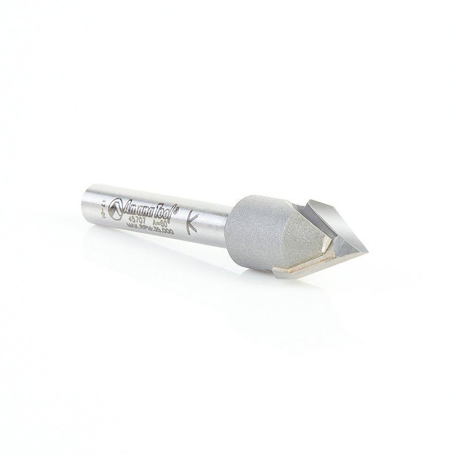 Amana Tool - 45707 - 60D V GROOVE 1/2 DIA. 1/4SHANK