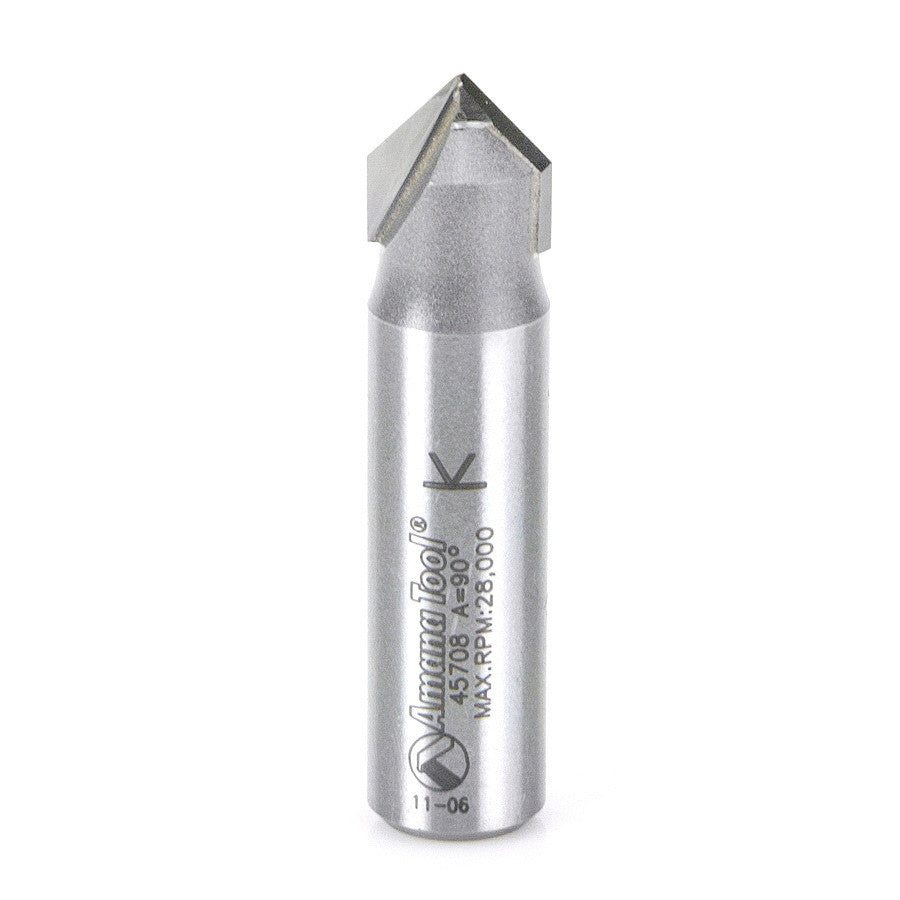 Amana Tool - 45708 - 90DV GROOVE 1/2 DIA 1/2 SHANK.