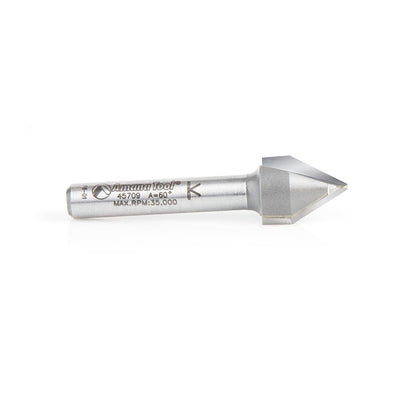 Amana Tool - 45709 - 60DVGROOVE 1/2DIAx1/4SHK 2"OL