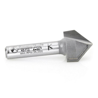 Amana Tool - 45710 - 90DV GROOVE 5/8 DIA 1/4 SHANK.