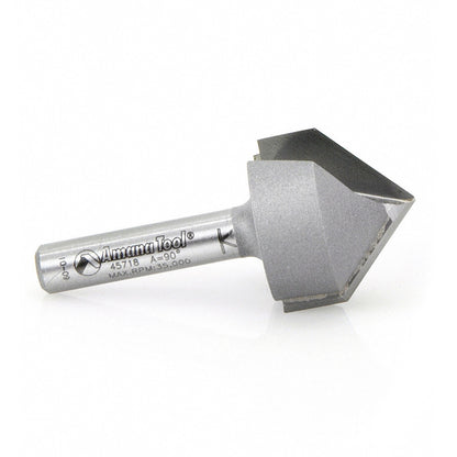 Amana Tool - 45718 - 90D V GROOVE 7/8 DIA 1/4 SHANK