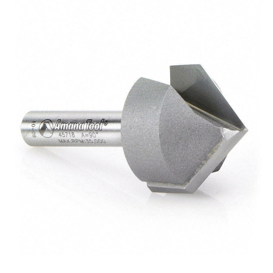 Amana Tool - 45718 - 90D V GROOVE 7/8 DIA 1/4 SHANK
