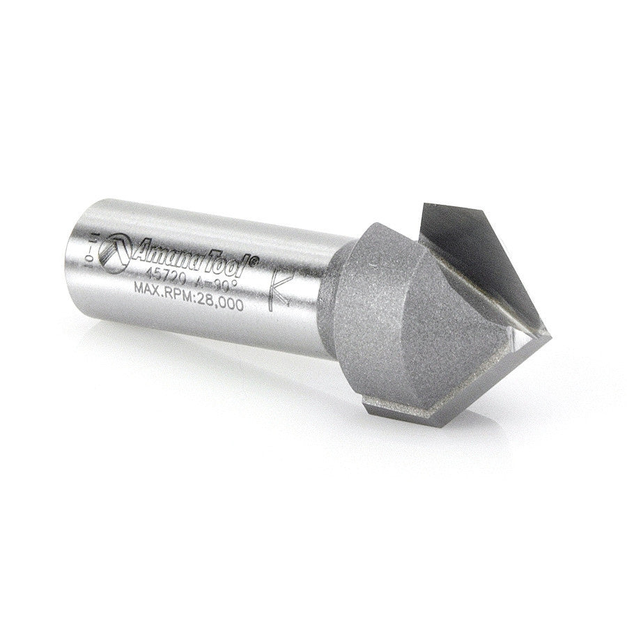 Amana Tool - 45720 - 90D V GROOVE 7/8 DIA 1/2 SHANK