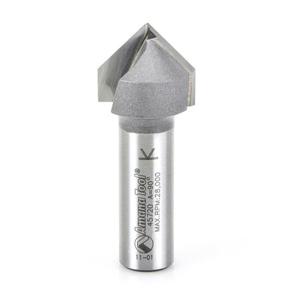 Amana Tool - 45720 - 90D V GROOVE 7/8 DIA 1/2 SHANK