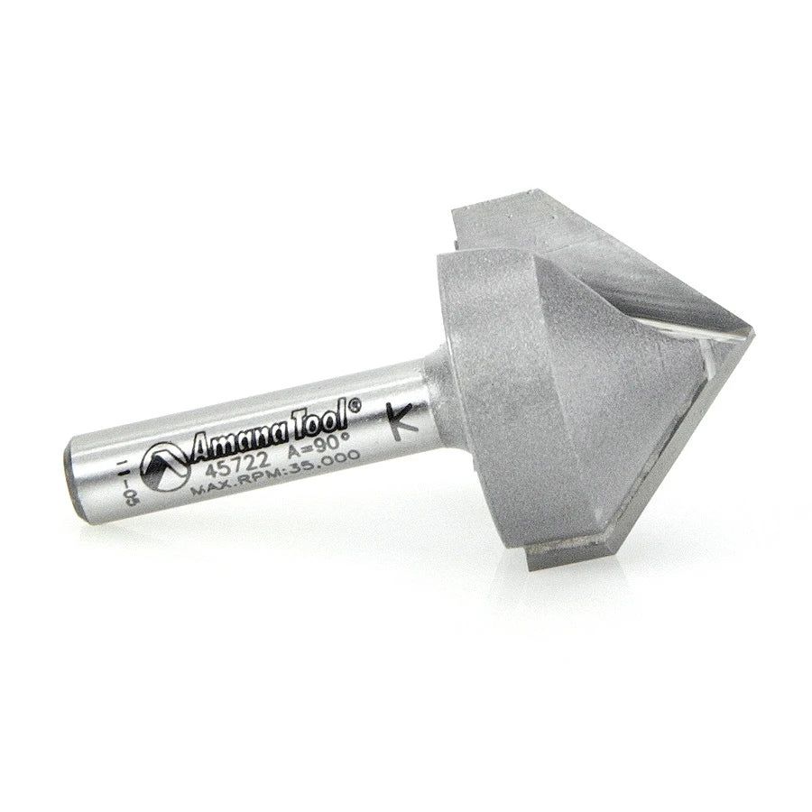 Amana Tool - 45722 - 90DV GROOVE 1 INCH DIA 1/4 SHK