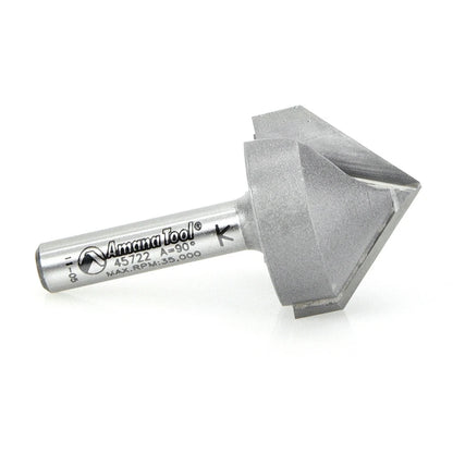 Amana Tool - 45722 - 90DV GROOVE 1 INCH DIA 1/4 SHK