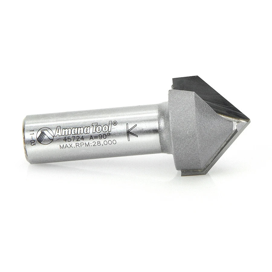 Amana Tool - 45724 - 90DV GROOVE 1 INCH DIA 1/2 SHK